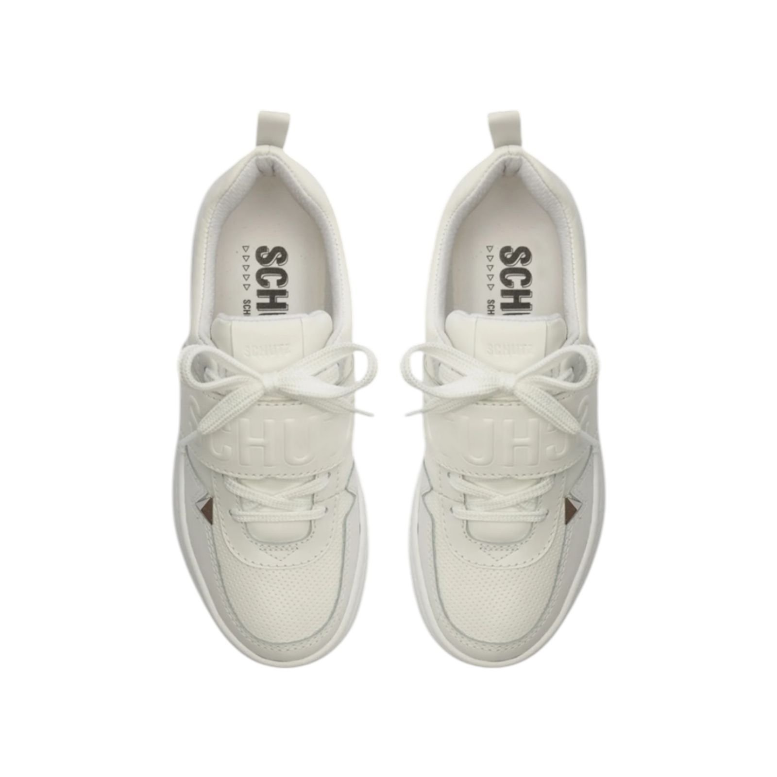 Tenis Feminino Schutz Rio Couro Branco Branco 5