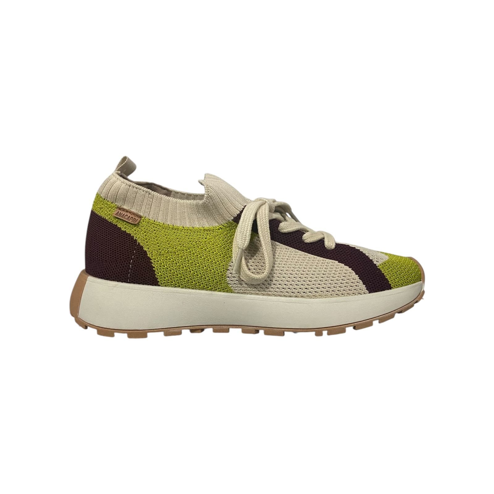 Tenis Feminino Anacapri Knit Multicolorido Bege
