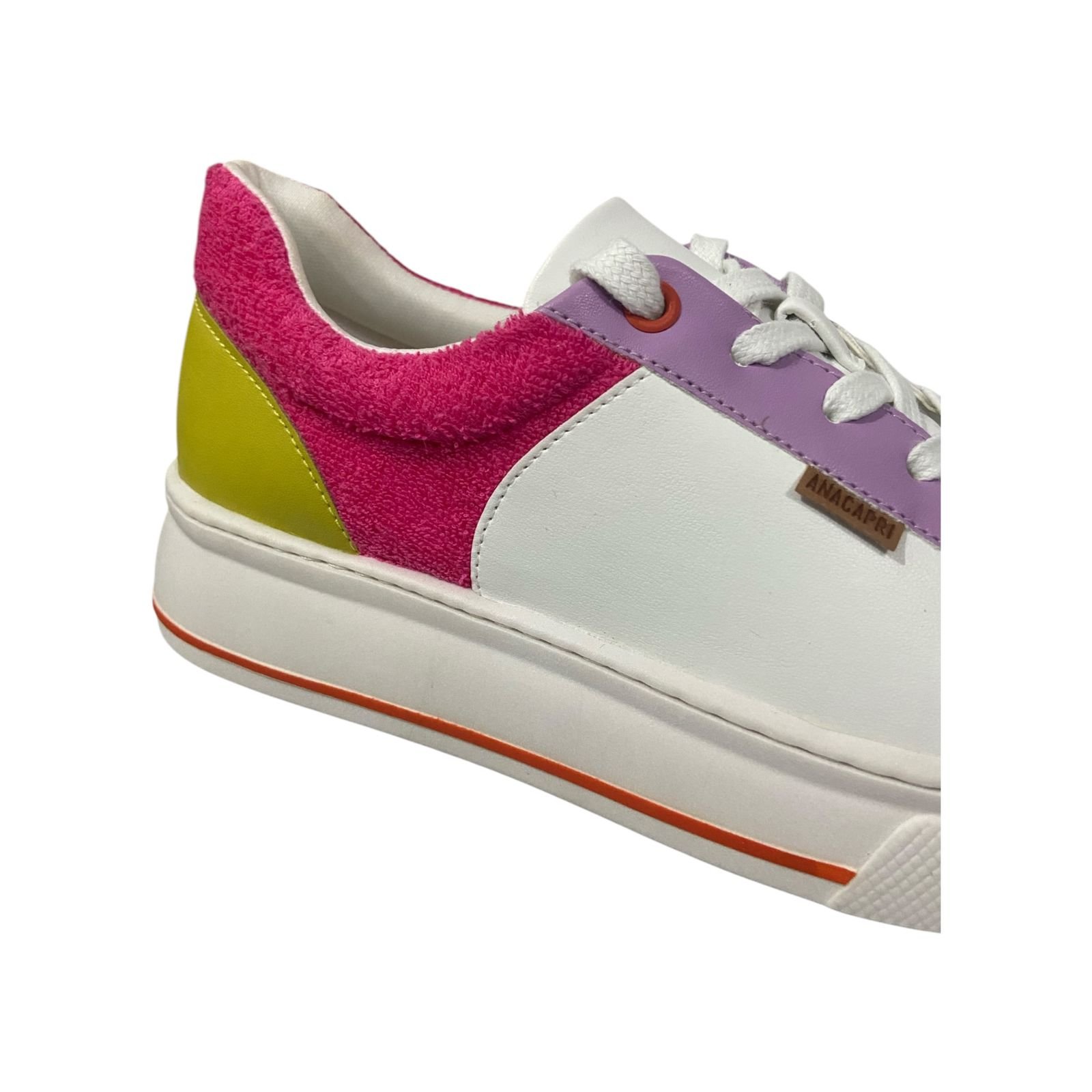 Tenis Feminino Anacapri Casual Multicolorido Branco Multicores 3