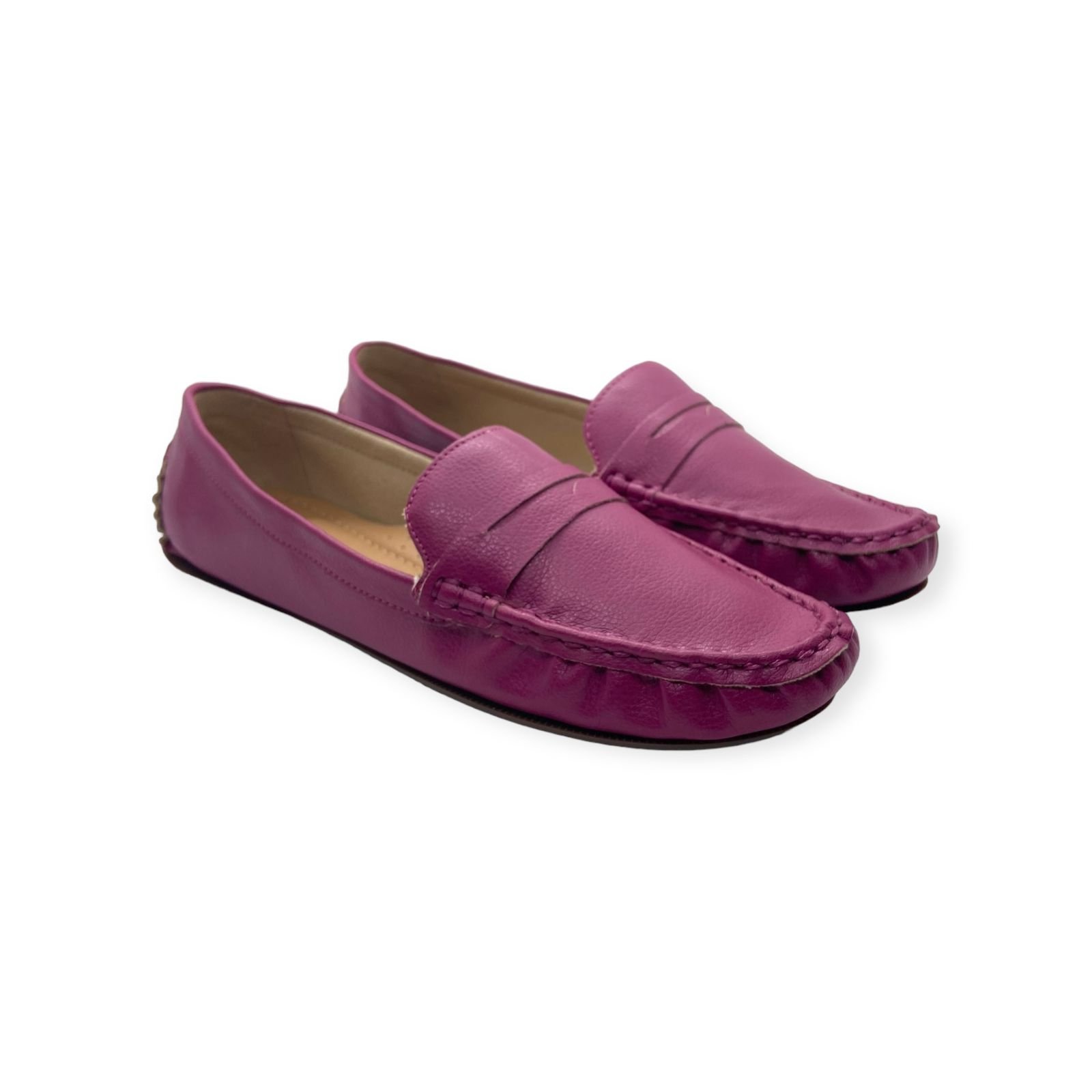 Mocassim Feminino Anacapri Clássico Pespontos Rosa Pink 2