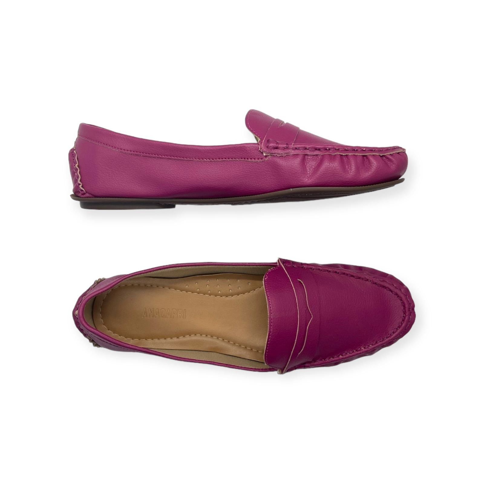 Mocassim Feminino Anacapri Clássico Pespontos Rosa Pink 3