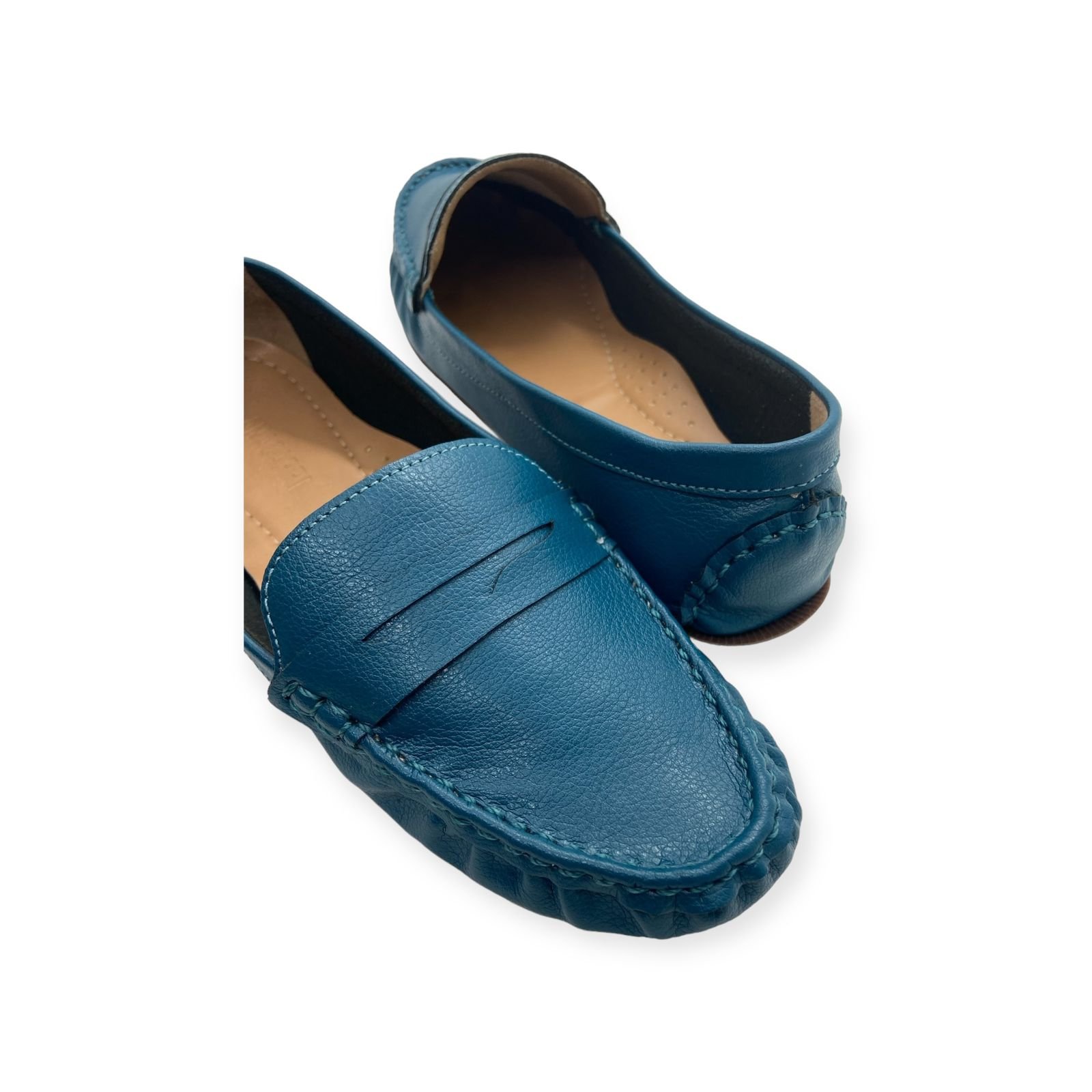 Mocassim Feminino Anacapri Clássico Pespontos Azul Azul 4