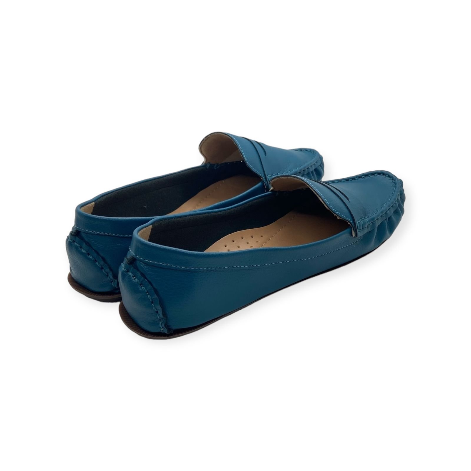Mocassim Feminino Anacapri Clássico Pespontos Azul Azul 5