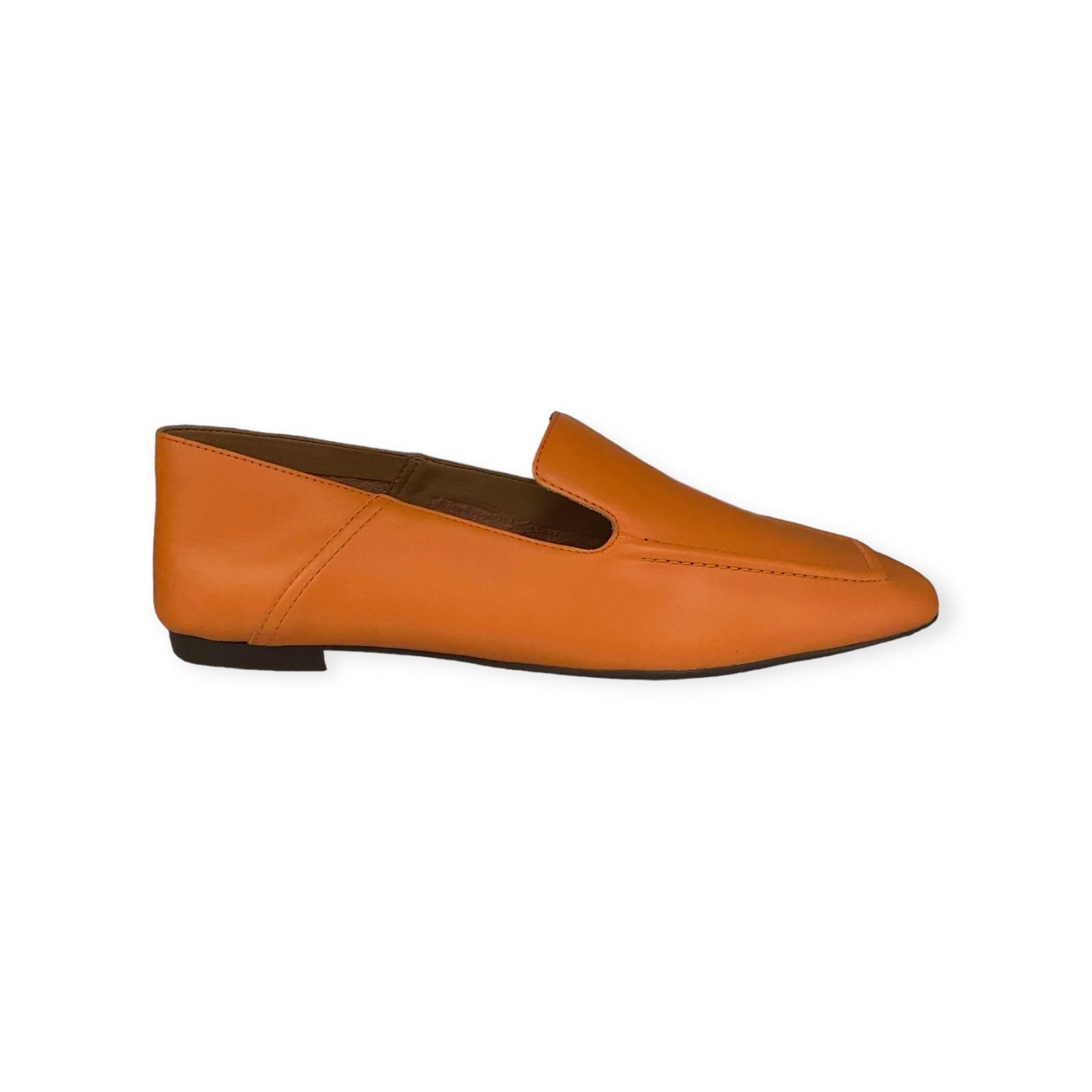 Mocassim Feminino Schutz Couro Basico Laranja