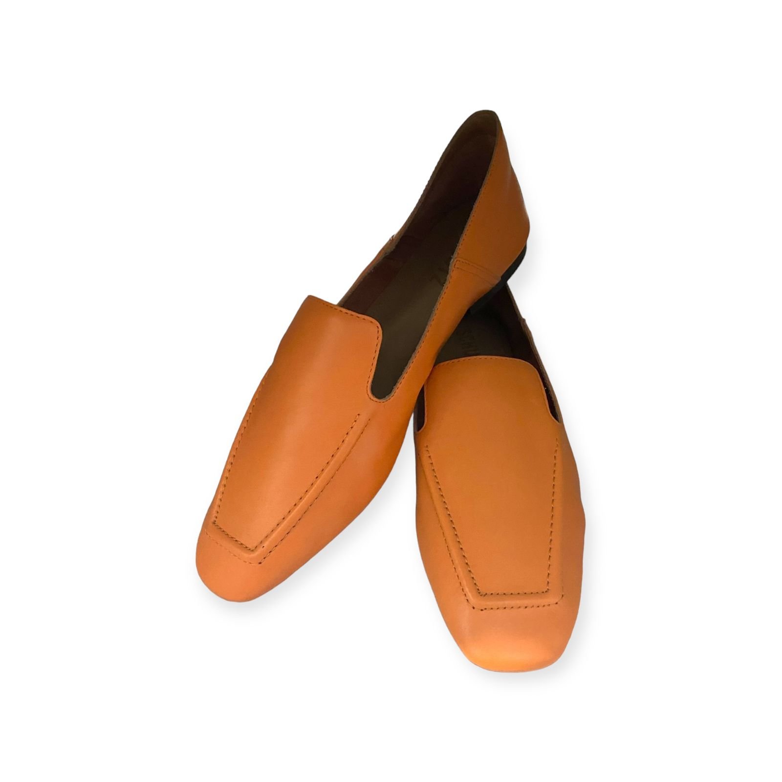 Mocassim Feminino Schutz Couro Basico Laranja Laranja 3
