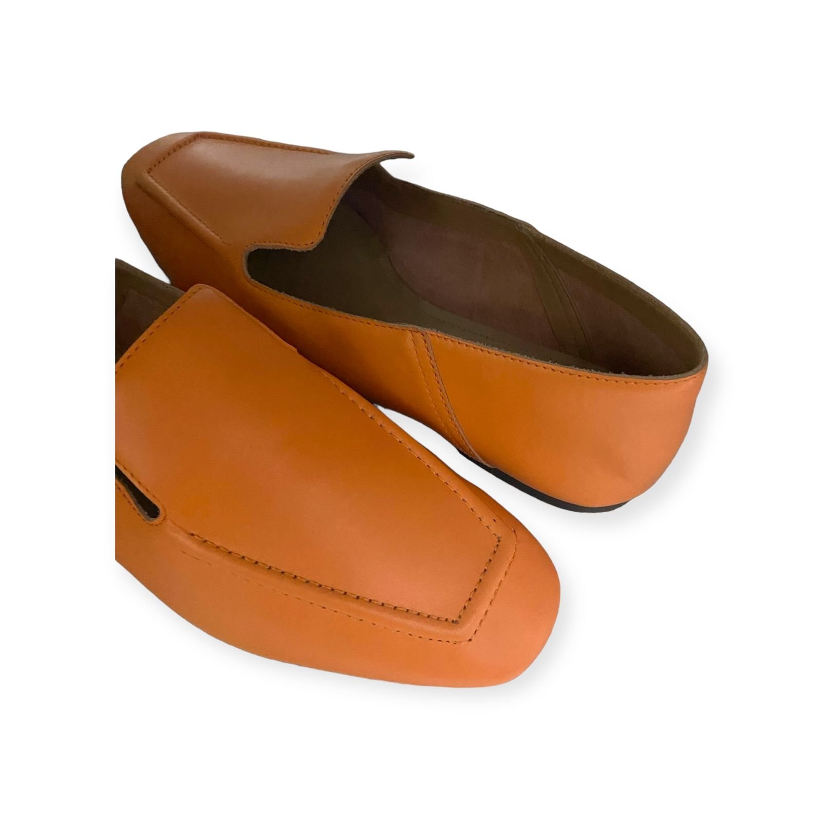 Mocassim Feminino Schutz Couro Basico Laranja Laranja 5