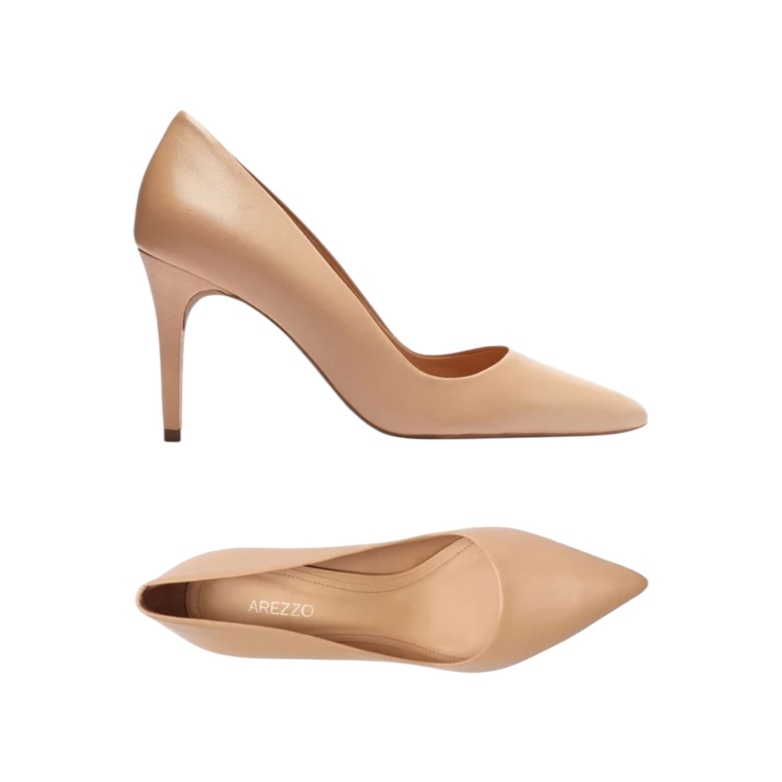 Scarpin Feminino Arezzo Salto Medio Fino Couro Nude Nude 3