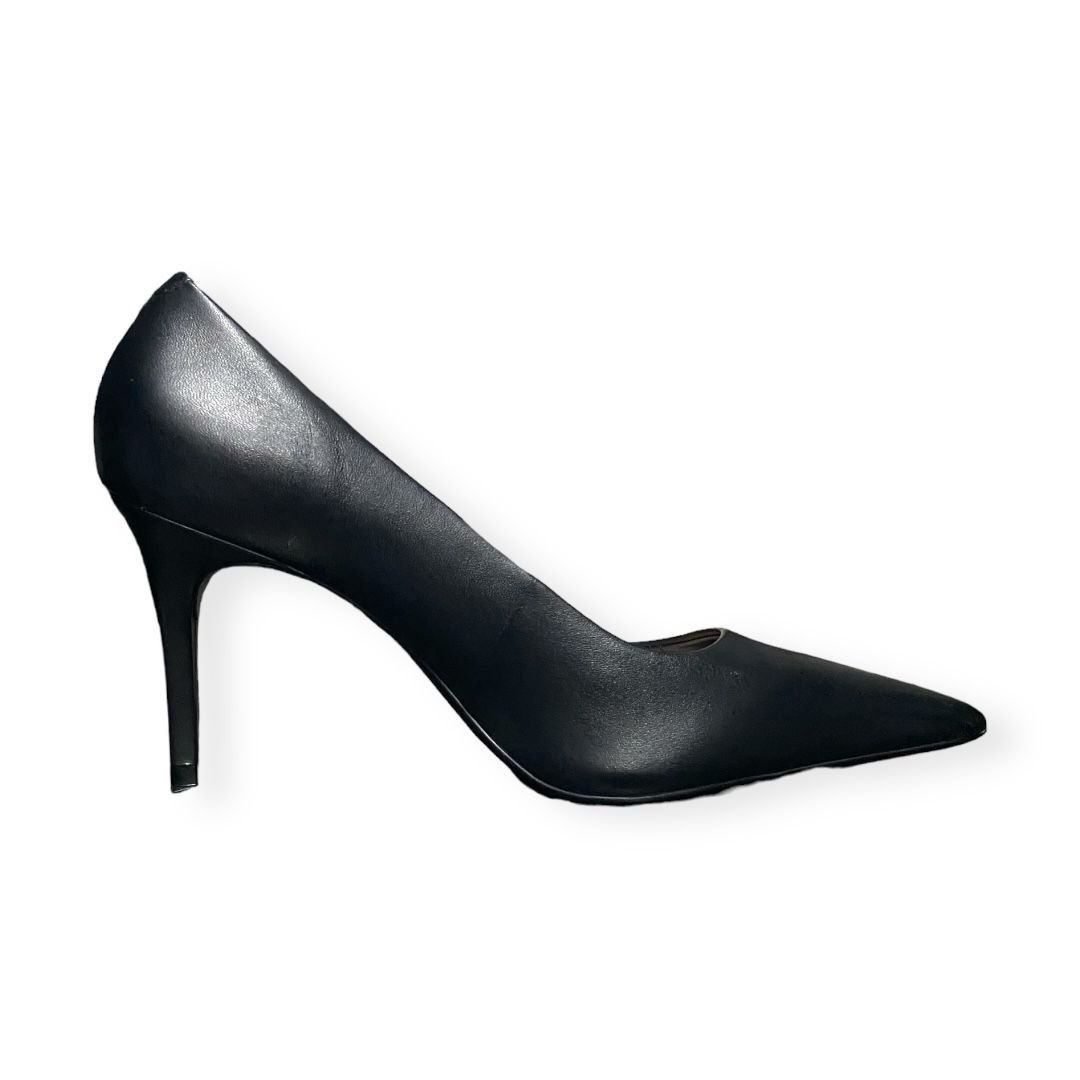 Scarpin Feminino Arezzo Salto Alto Fino Couro Preto