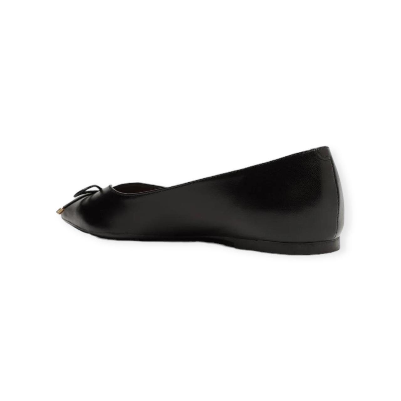 Sapatilha Feminina Arezzo Couro Recorte V Bico Fino Preto Preto 6