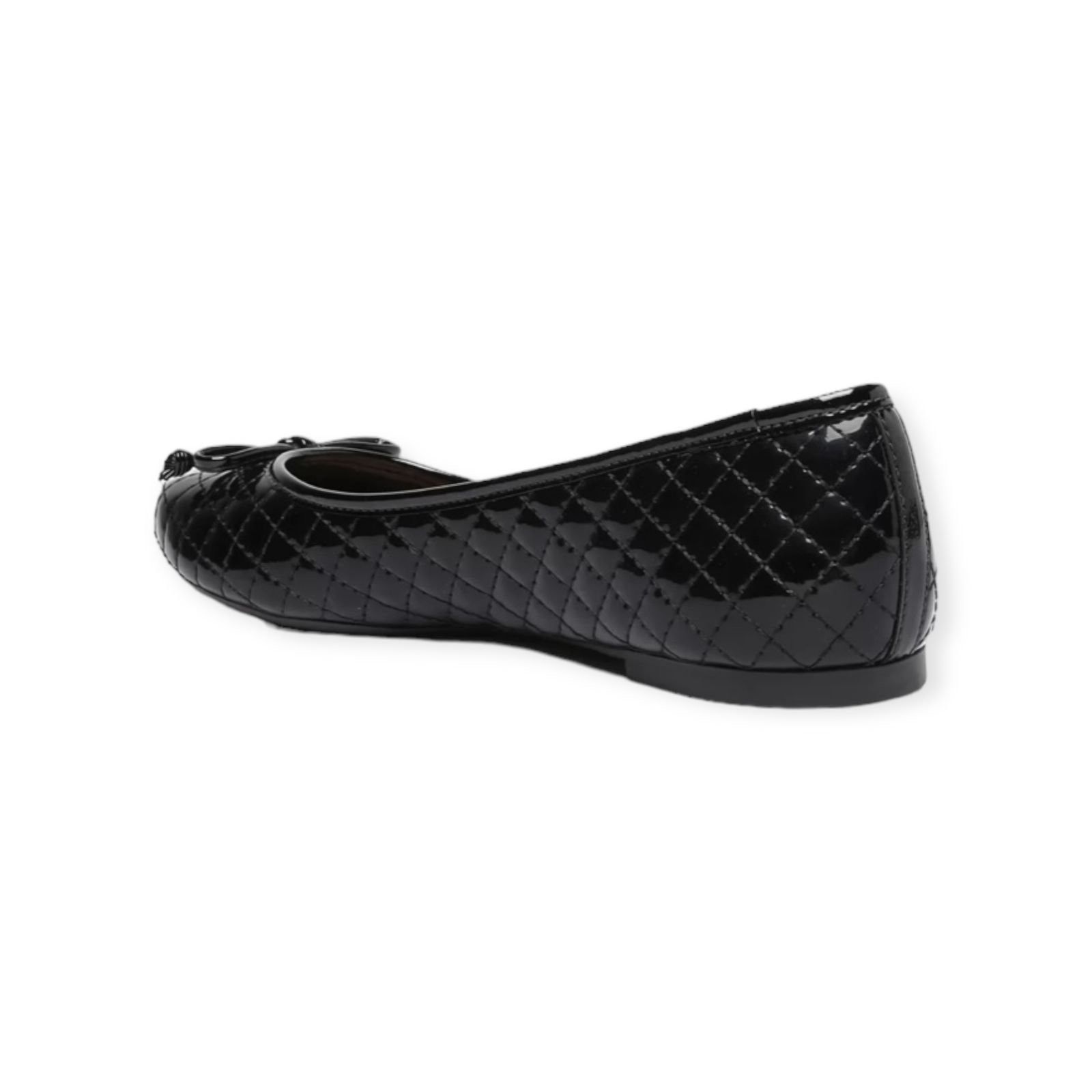 Sapatilha Feminina Arezzo Metalasse Verniz Bico Redondo Preto Preto 4