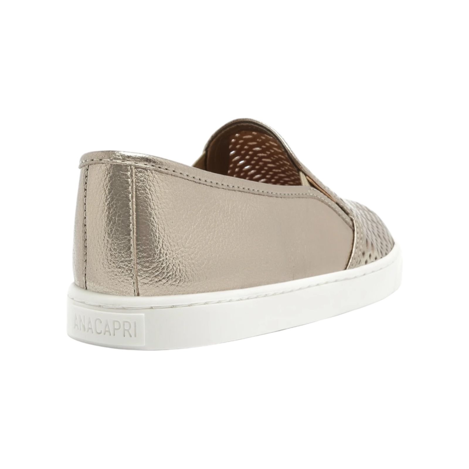 Tenis Feminino Anacapri Slip On Recorte Gaspea Prata Velha Prata 4