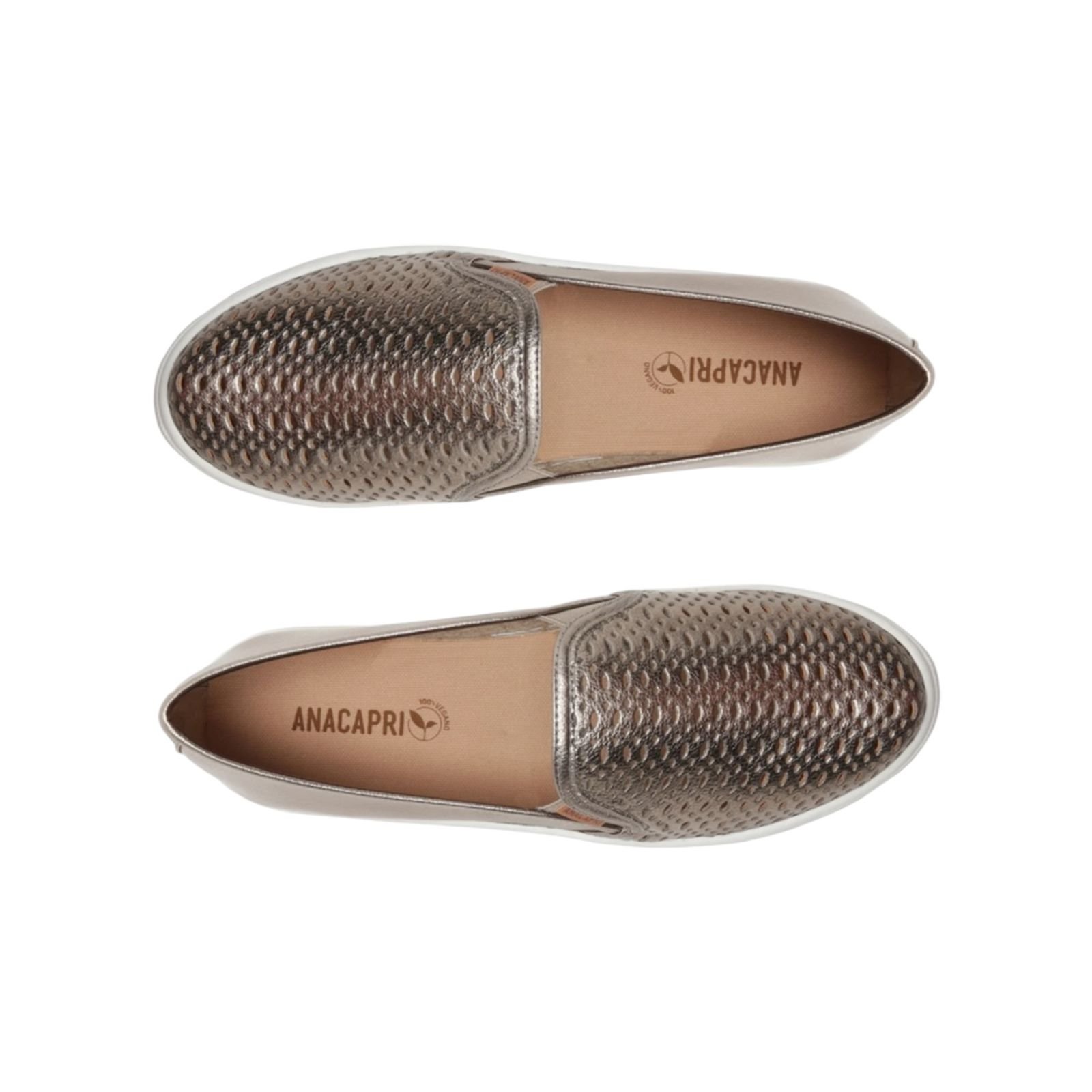Tenis Feminino Anacapri Slip On Recorte Gaspea Prata Velha Prata 5