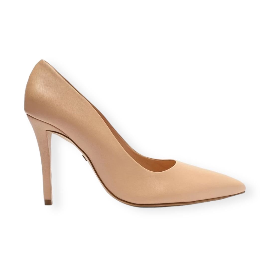 Scarpin Feminino Arezzo Salto Alto Fino Couro Nude
