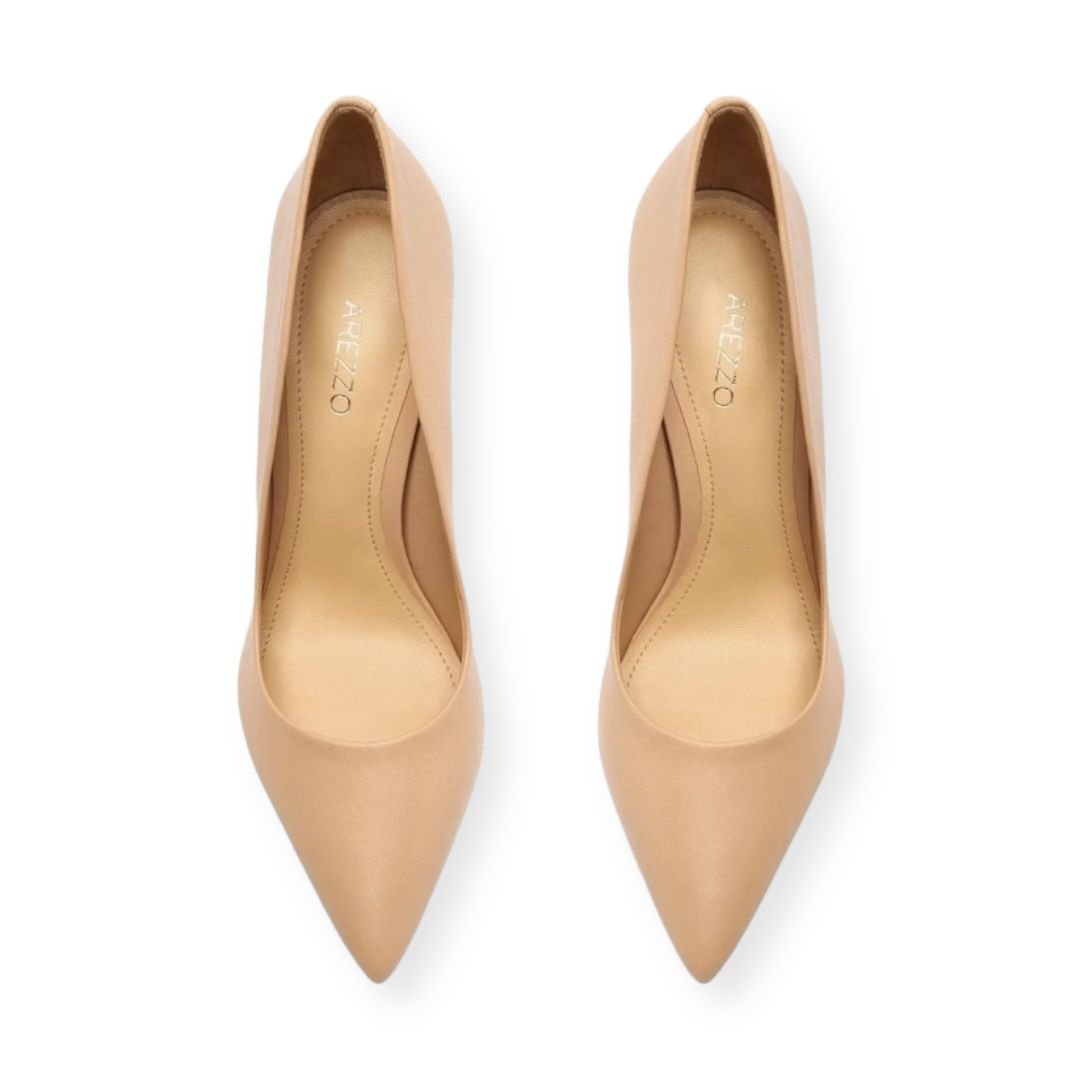 Scarpin Feminino Arezzo Salto Alto Fino Couro Nude Nude 3