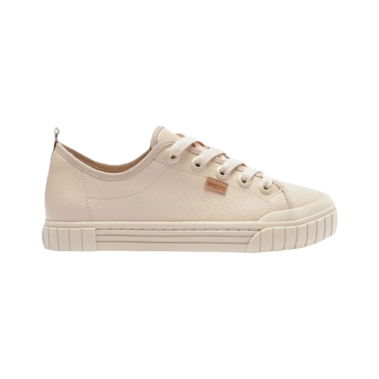 Tenis Feminino Anacapri Texturas Alê Creme