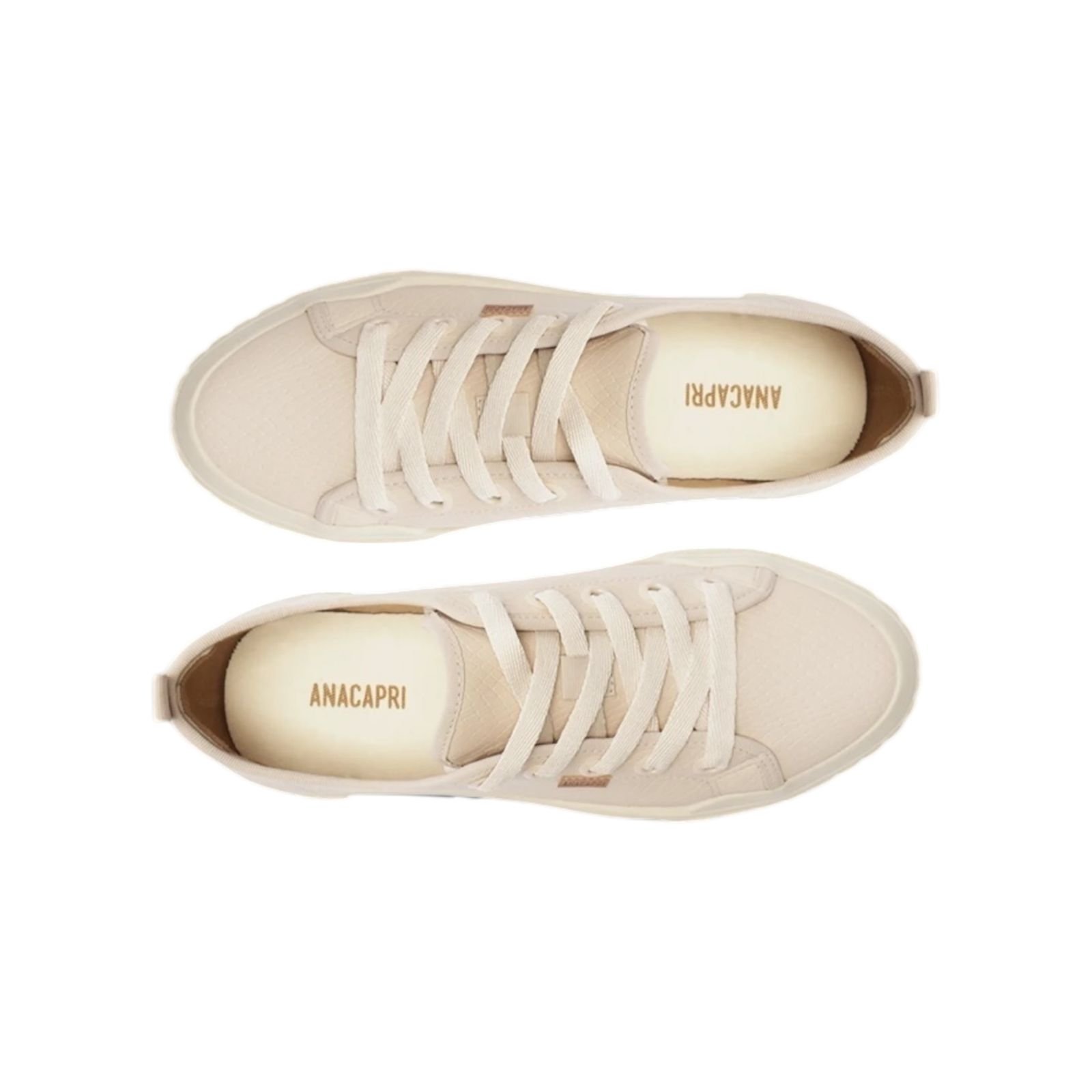 Tenis Feminino Anacapri Texturas Alê Creme Bege 4