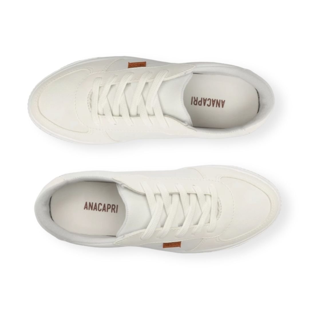 Tenis Feminino Anacapri Casual Slim Basico Branco Branco 4