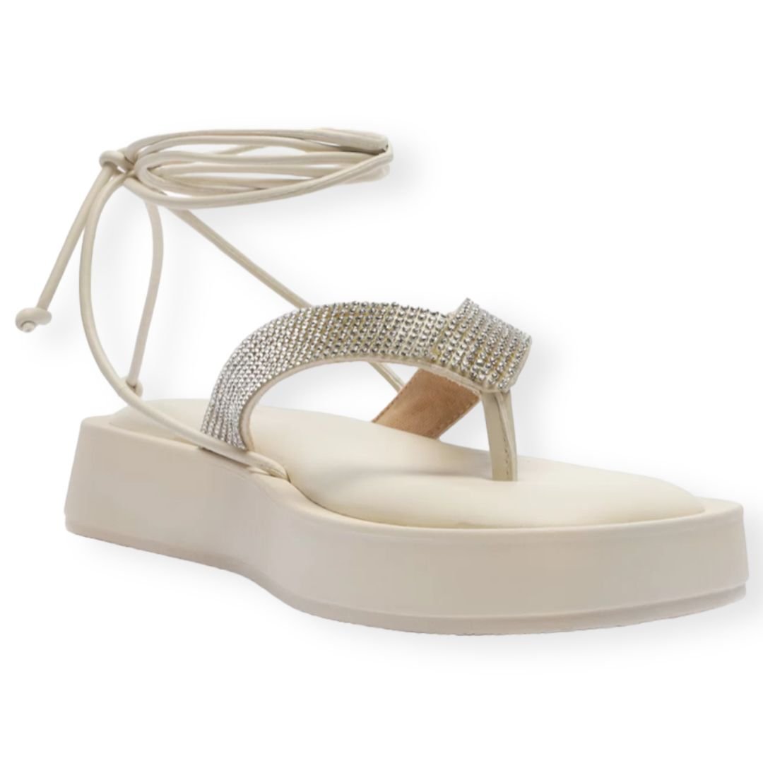 Sandália Plataforma Amarração Anacapri Feminino C3035300290004 Branco 