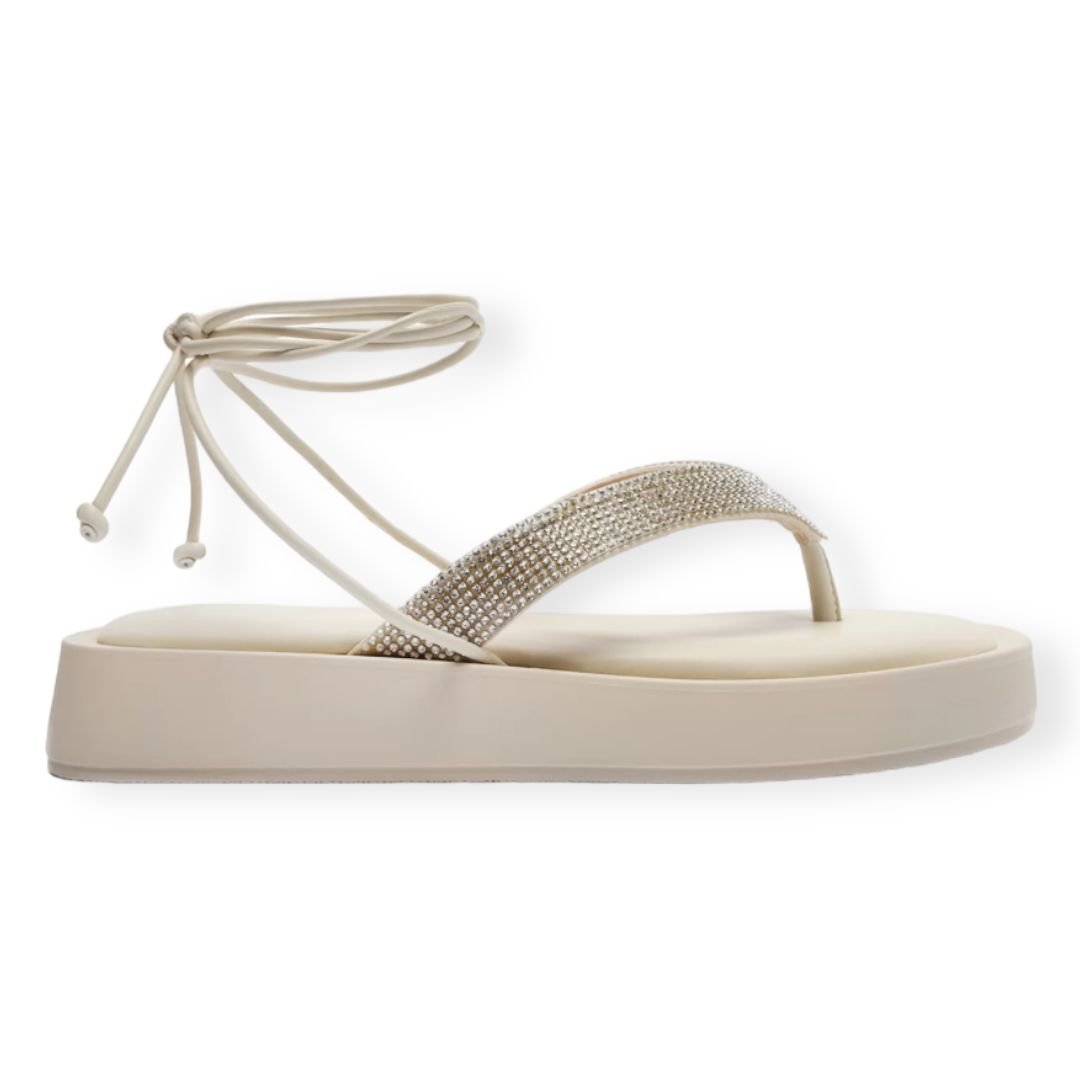 Sandália Plataforma Amarração Anacapri Feminino C3035300290004 Branco  Branco 2