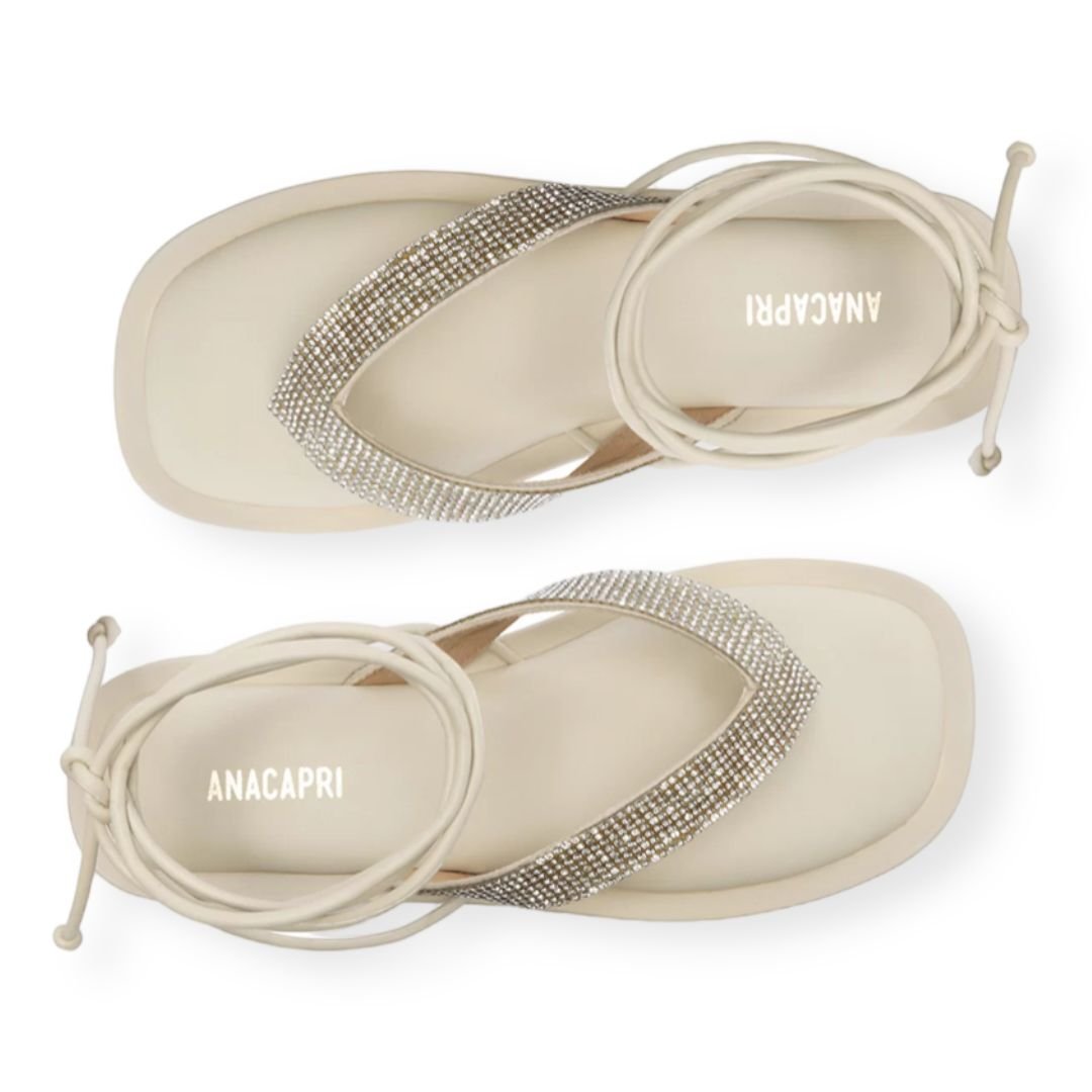 Sandália Plataforma Amarração Anacapri Feminino C3035300290004 Branco  Branco 3