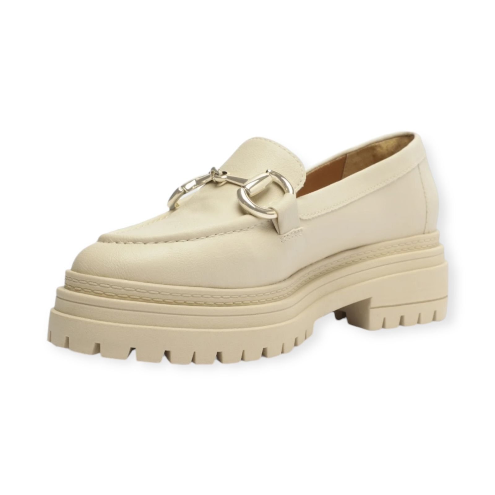 Mocassim Feminino Anacapri Bridão Tratorado Creme Creme 2