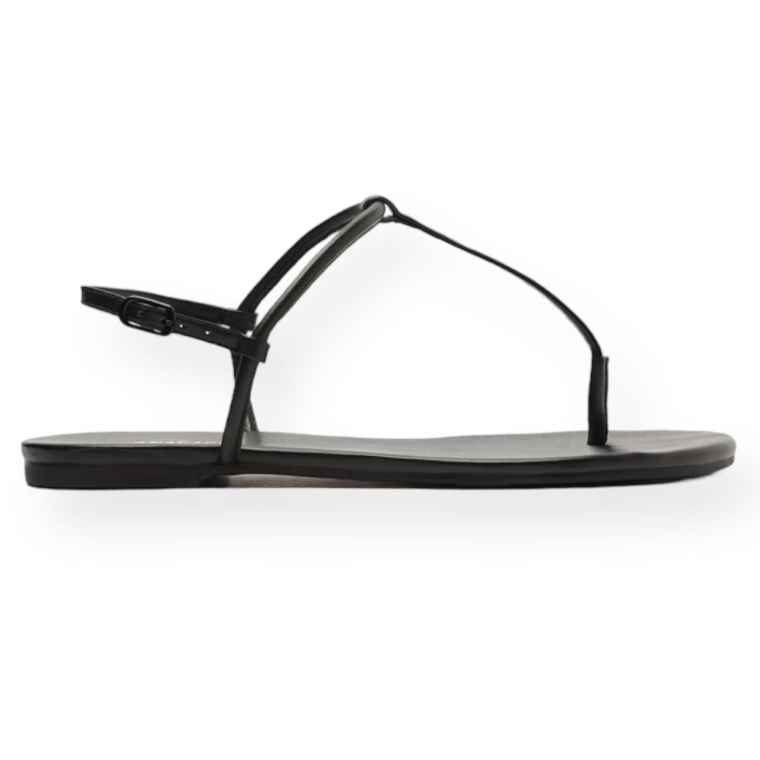 Sandalia Rasteira Slim Basica Anacapri Feminino Preto