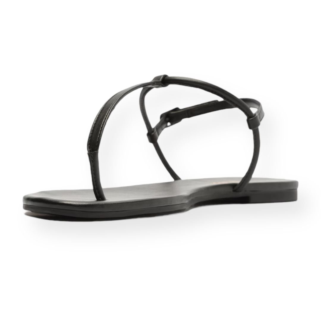 Sandalia Rasteira Slim Basica Anacapri Feminino Preto Preto 3