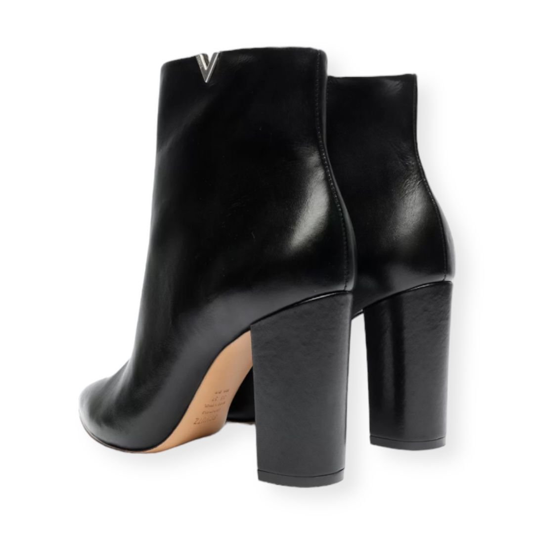 Bota Cano Curto Salto Medio Schutz Feminino Preto Preto 2
