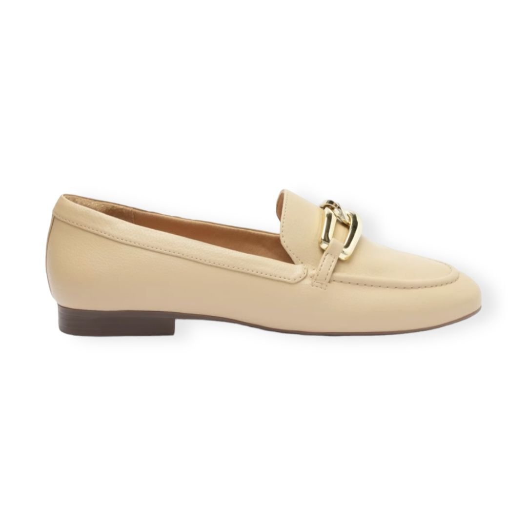 Mocassim Bridão Entrelaçado Anacapri Feminino Bege 