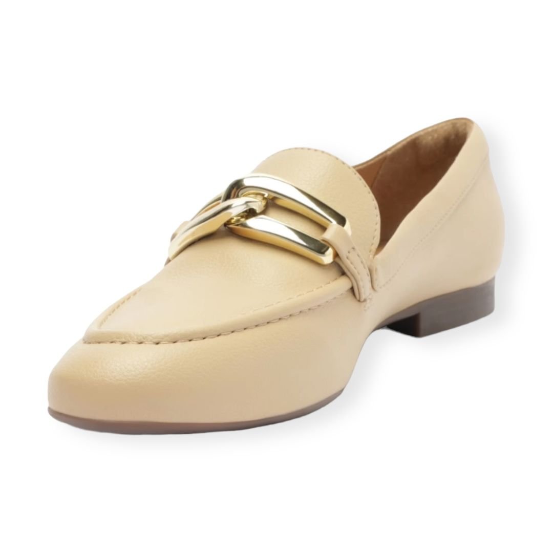 Mocassim Bridão Entrelaçado Anacapri Feminino Bege Bege 4