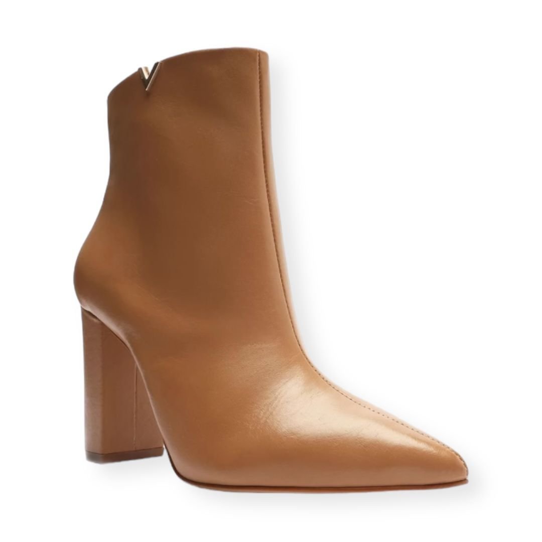 Bota Cano Curto Salto Medio Schutz Feminino Bege Bege 3