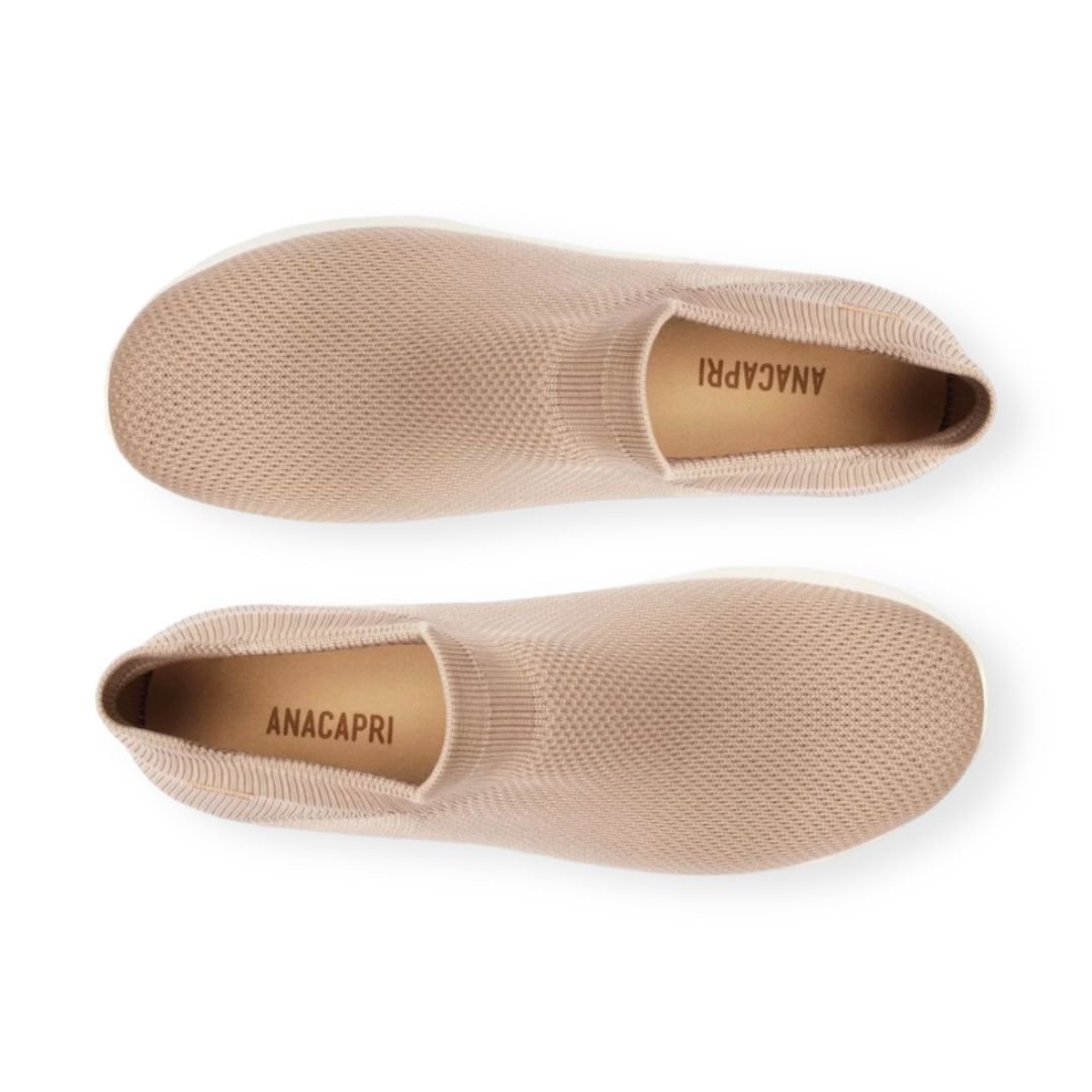 Tenis Knit Anacapri Feminino Creme Bege 3