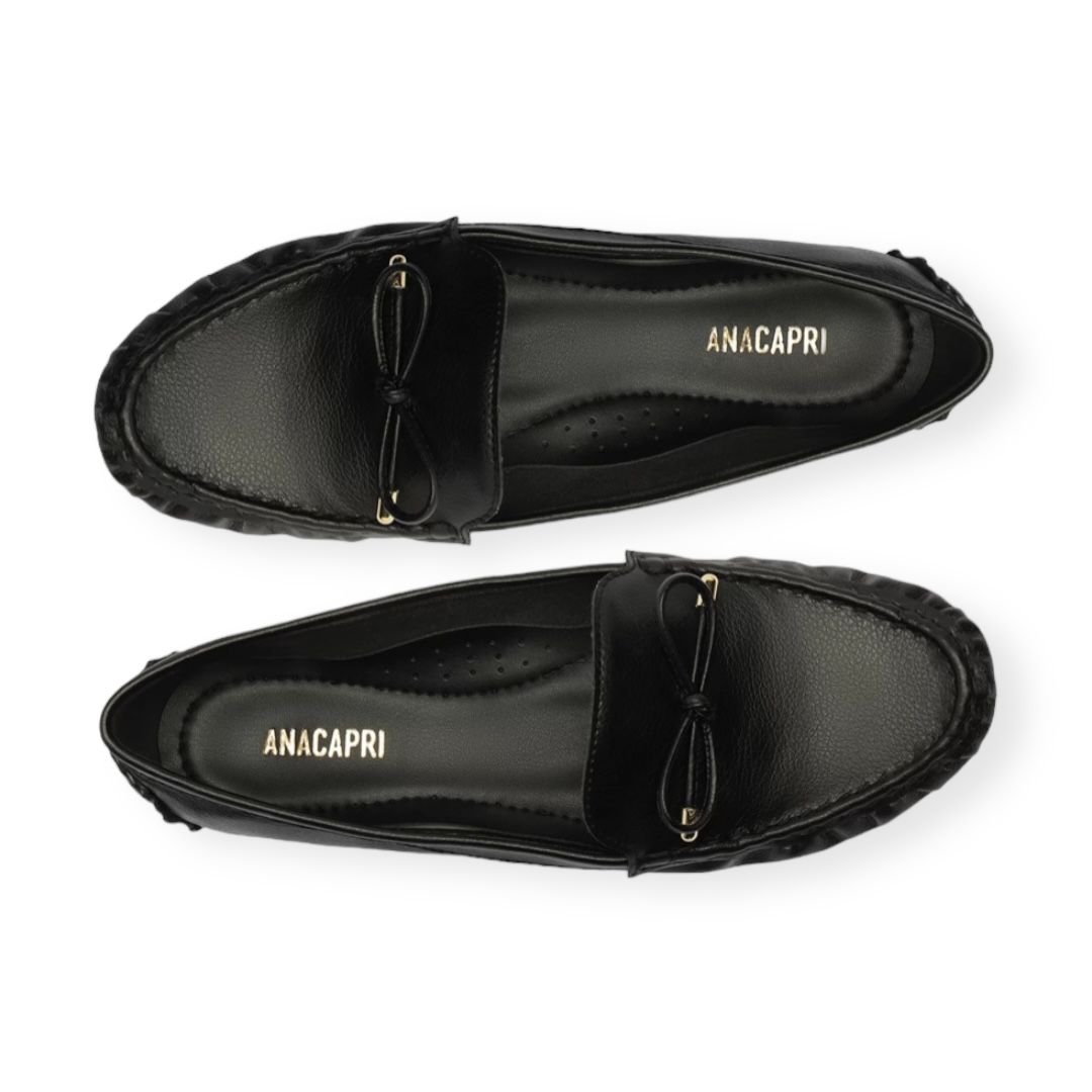 Mocassim Laço Clássico Anacapri Feminino Preto Preto 3