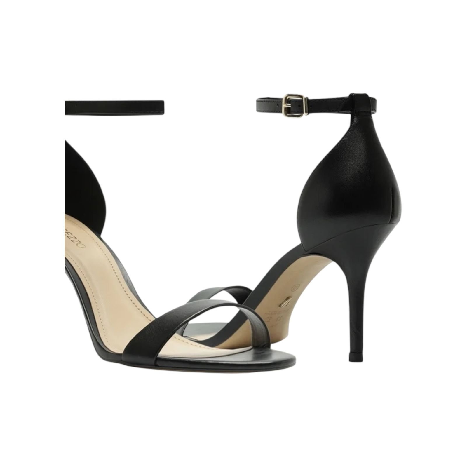 Sandalia Salto Medio Fino Basica Arezzo Feminino Preto Preto 4
