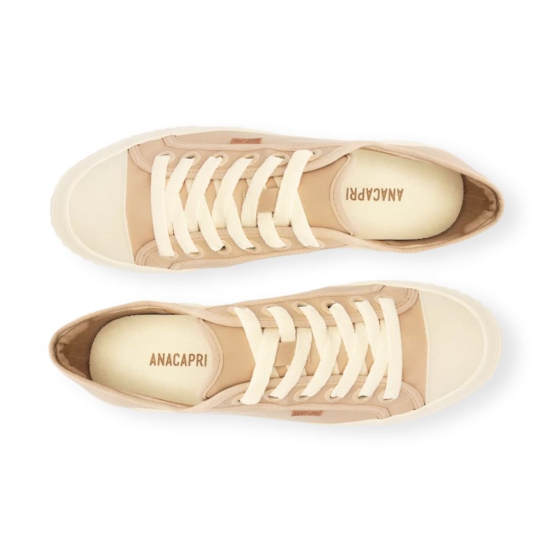 Tenis Casual Sola Alta Anacapri Feminino Bege Bege 4