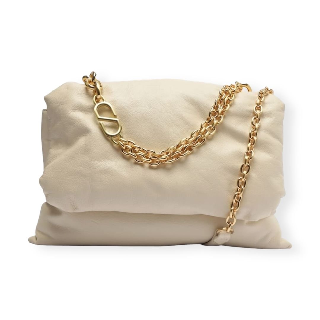 Bolsa Media Tiracolo Soft Calf Schutz Feminino Branco