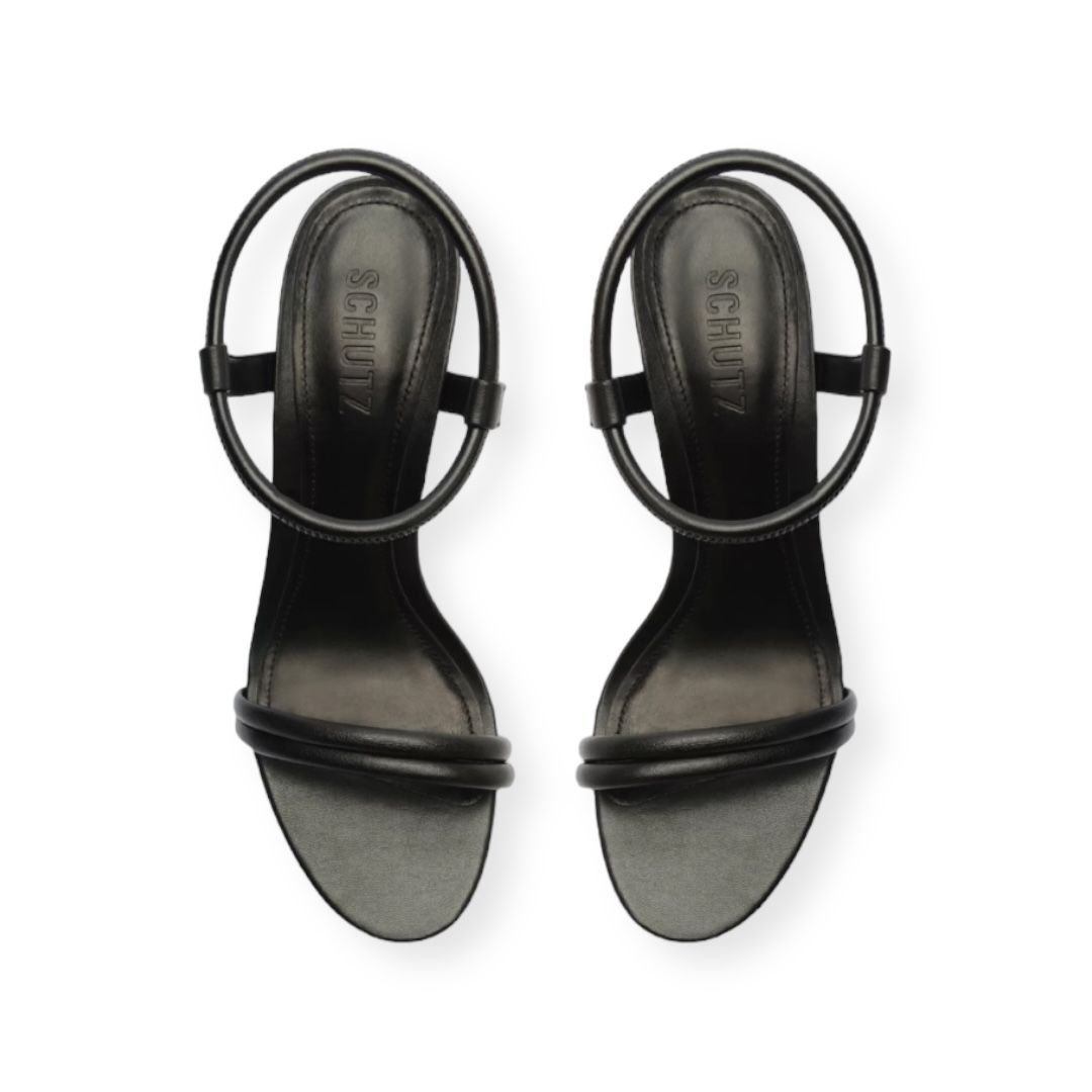 Sandalia Salto Alto Bloco Schutz Feminino Preto Preto 2