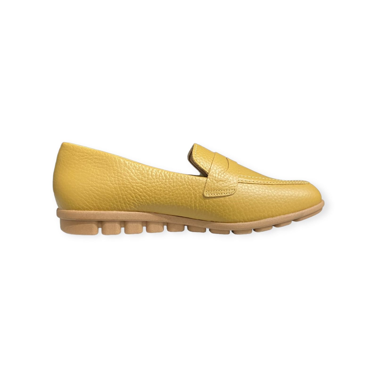 Mocassim Loafer Couro Usaflex Feminino Amarelo