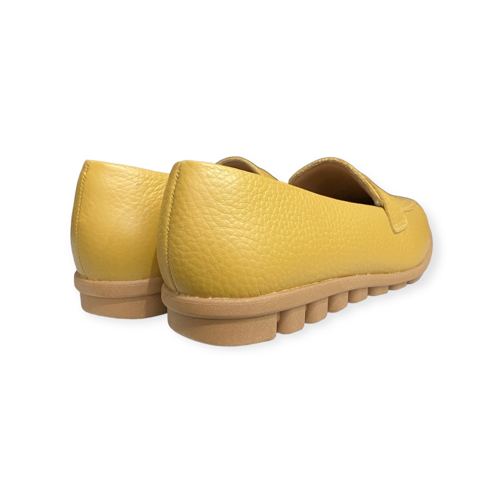 Mocassim Loafer Couro Usaflex Feminino Amarelo Amarelo 4