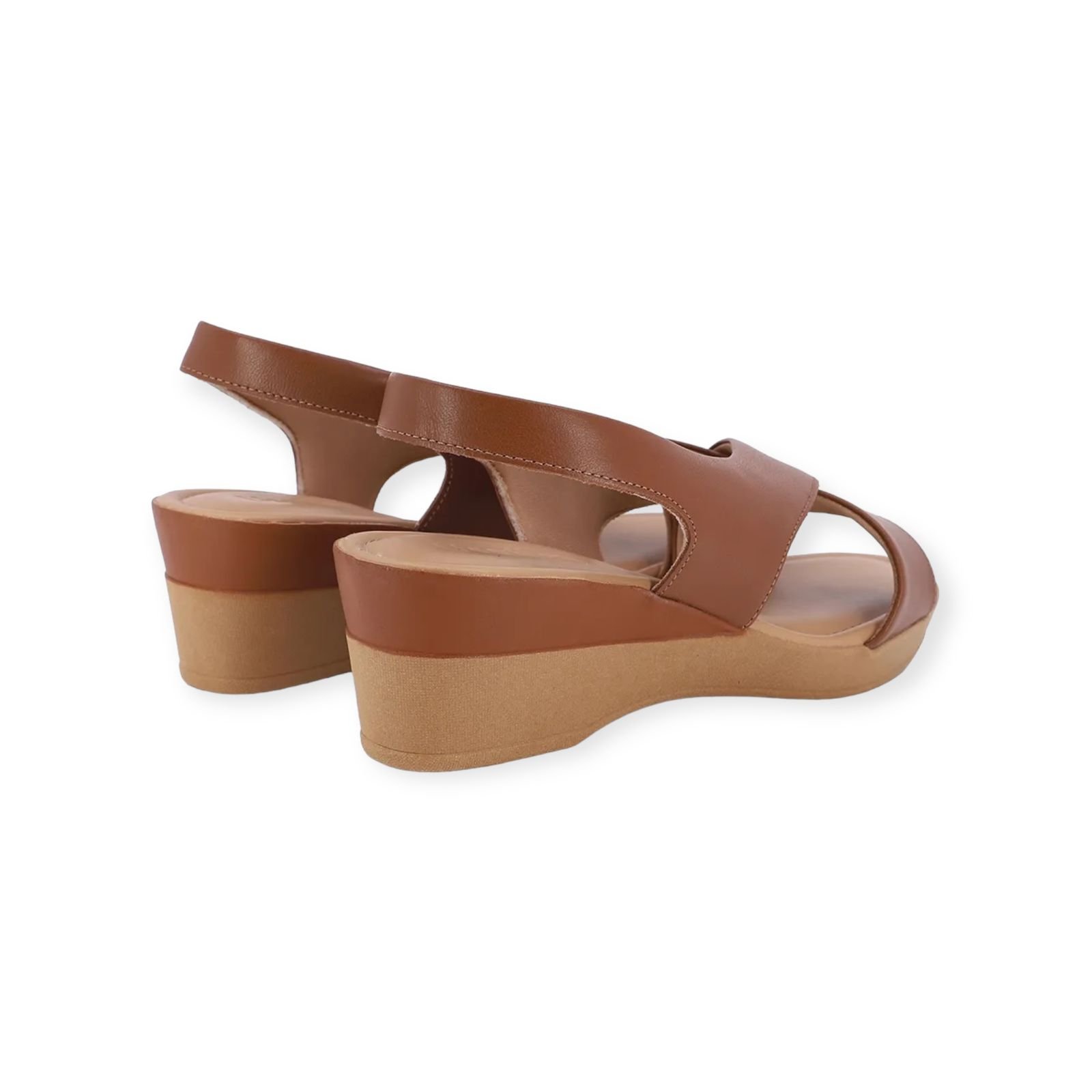 Sandalia Plataforma Couro Usaflex Feminino Marrom Marrom 3