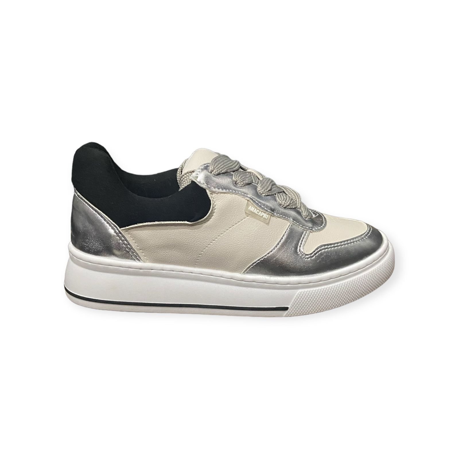 Tenis Casual Skater Anacapri Feminino Creme