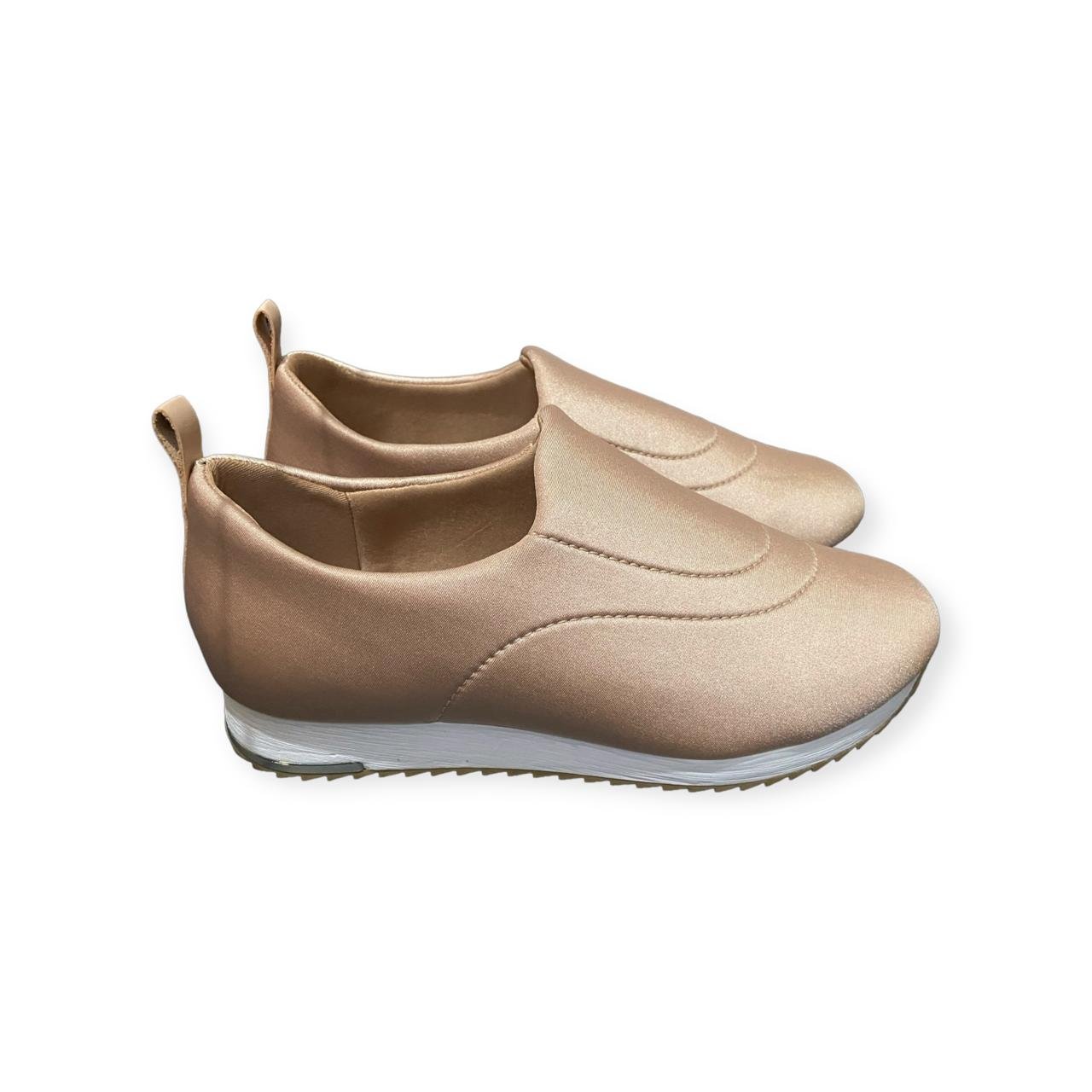 Tênis Slip On Feminino Usaflex Elastano Sporty Detalhe Costura Rosa Rosa 4