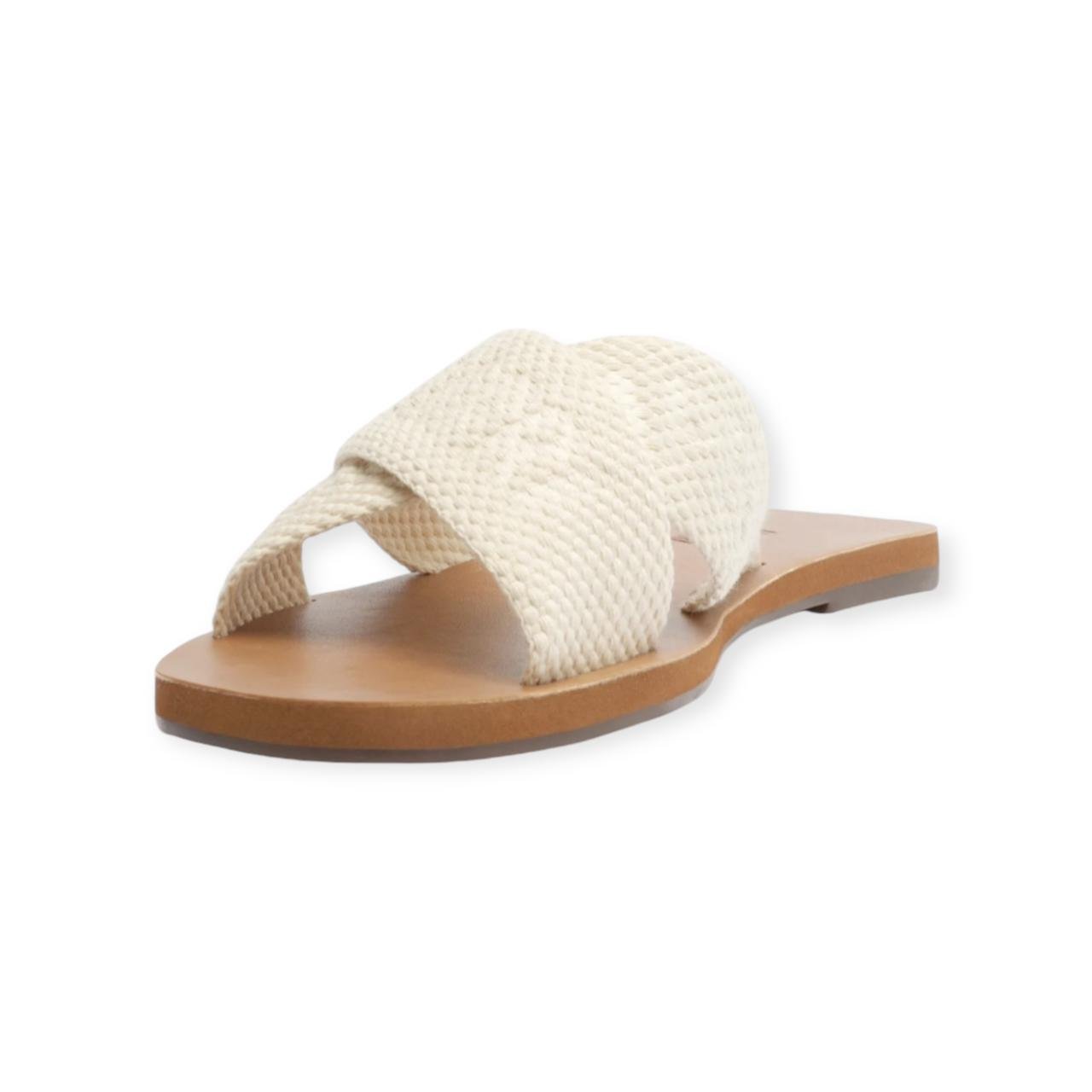 Sandália Rasteira Feminina Anacapri Tiras Cruzadas Logo Branco Branco 3