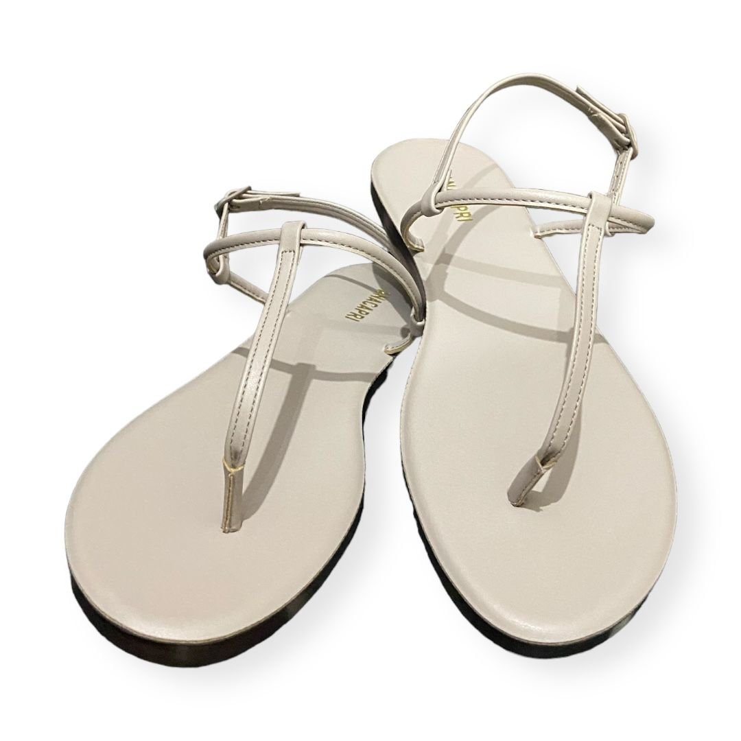 Sandalia Rasteira Feminina Anacapri Casual Slim Cinza Off White 3