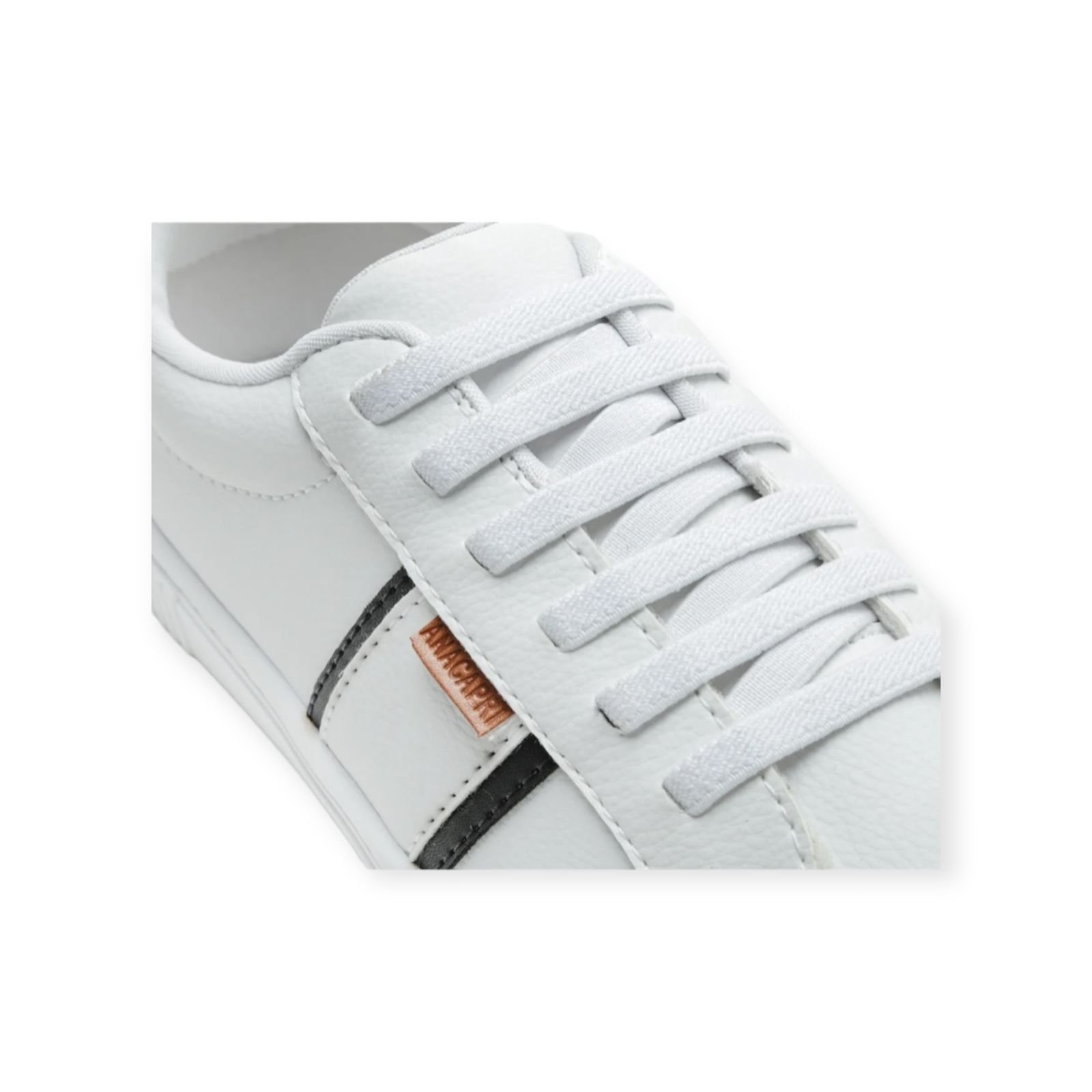 Tenis Feminino Anacapri Casual Cadarço Elastico Branco Branco 3