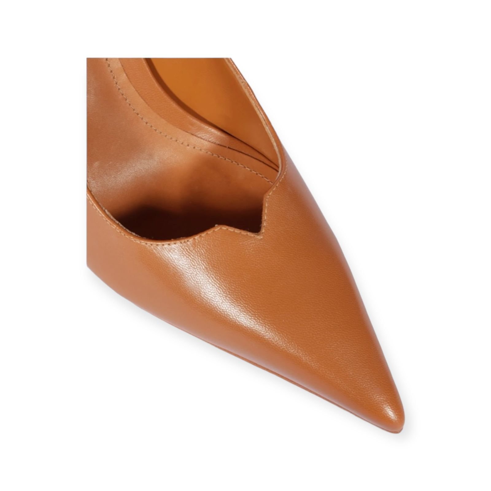 Scarpin Feminino Schutz Couro Recorte V Salto Alto Fino Marrom Marrom 3