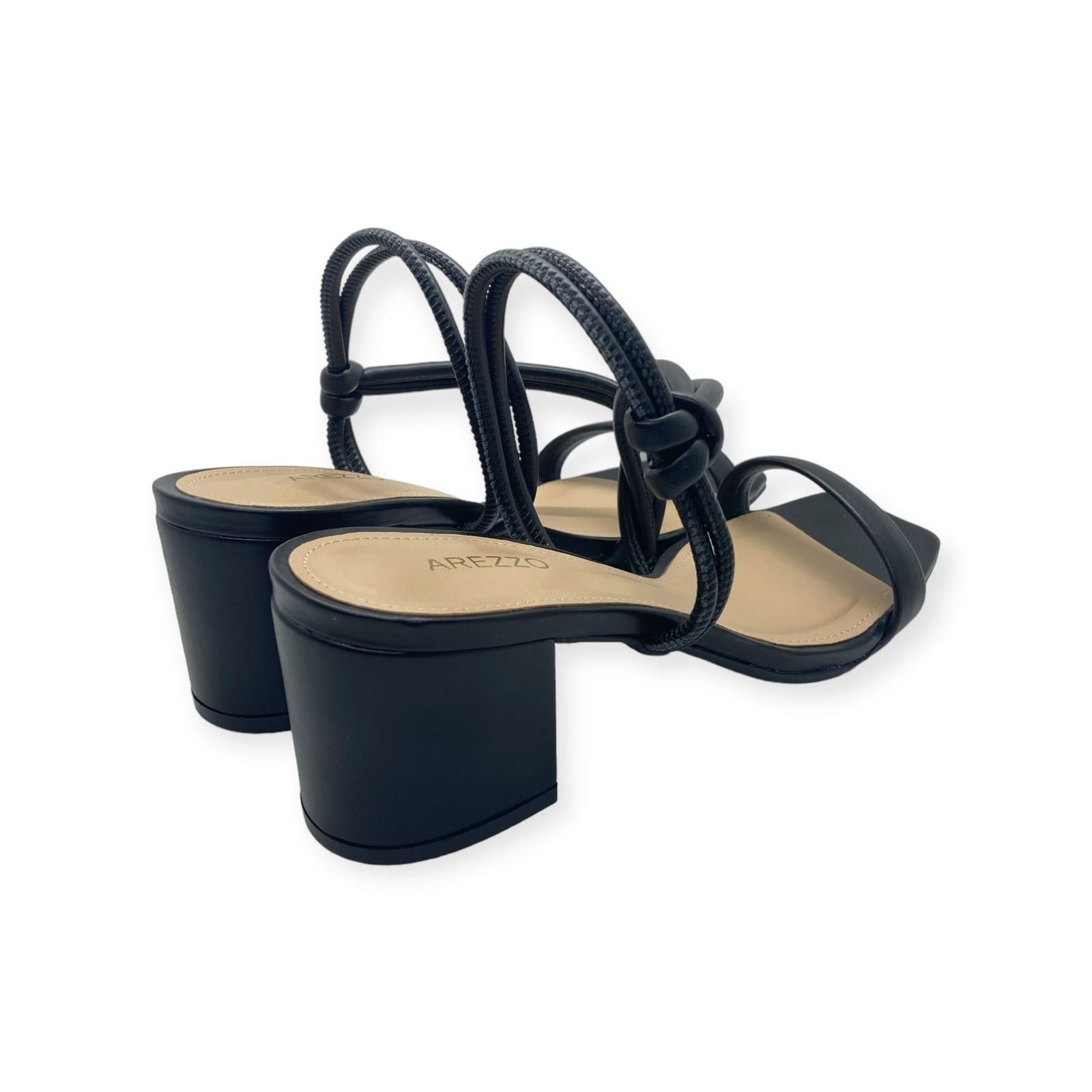 Sandalia Feminina Arezzo Tiras Salto Medio Bloco Preto Preto 5