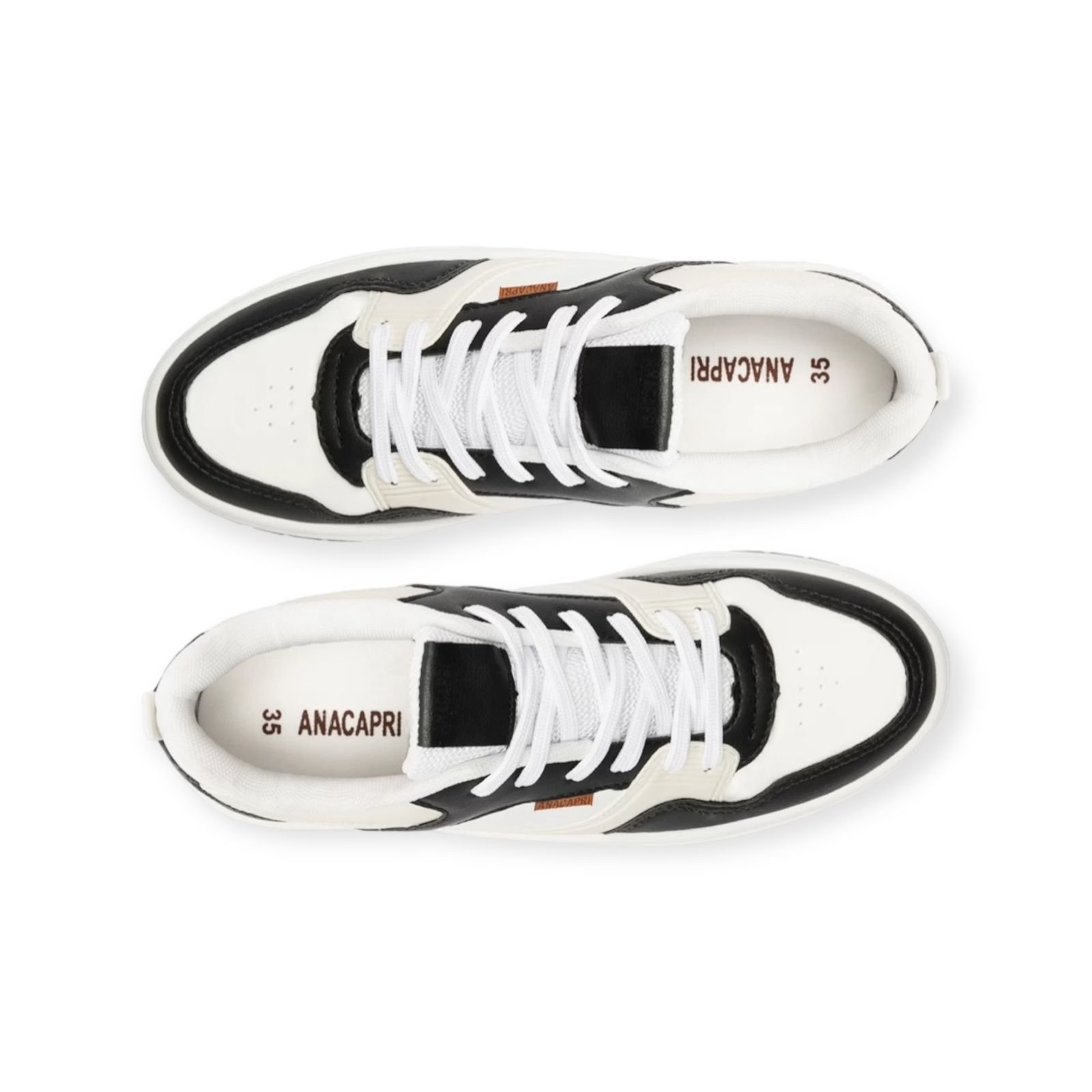 Tenis Feminino Anacapri Emma Multicolor Casual Preto Branco/Preto 5