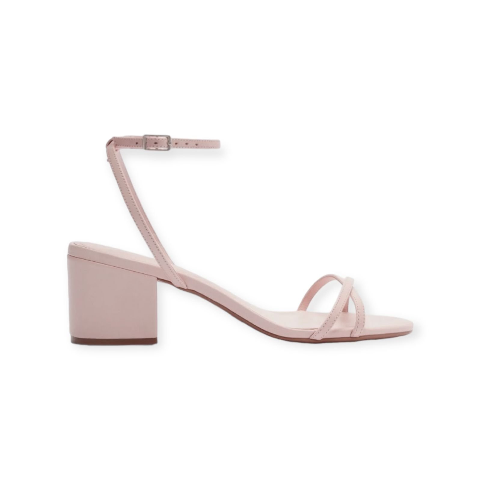 Sandalia Feminina Arezzo Tiras Salto Medio Bloco Rosa