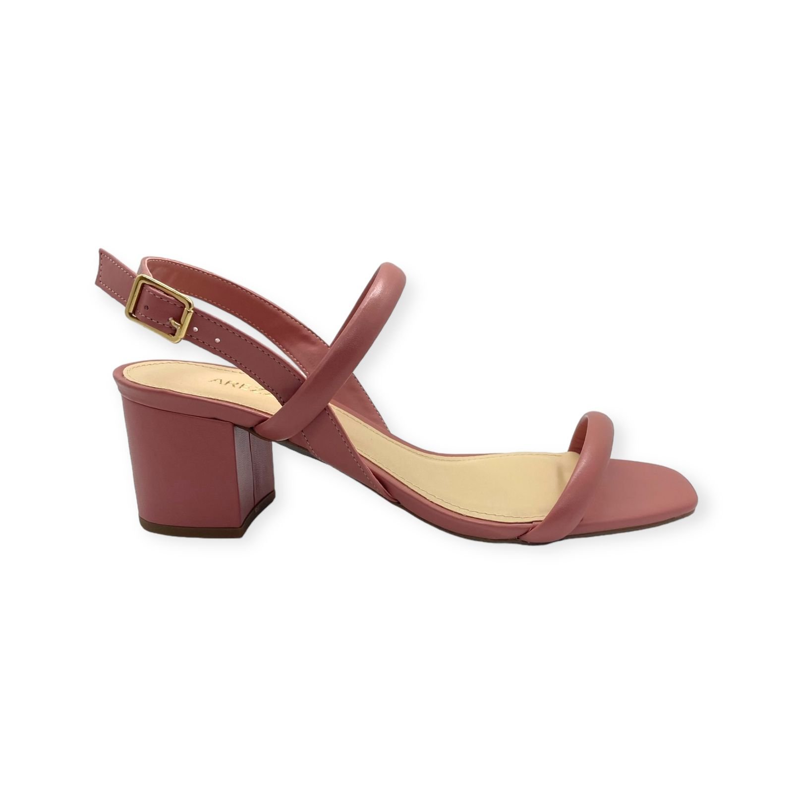 Sandalia Feminina Arezzo Tiras Salto Medio Bloco Rosa